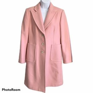 Banana Republic Pink Wool Trench Coat LP